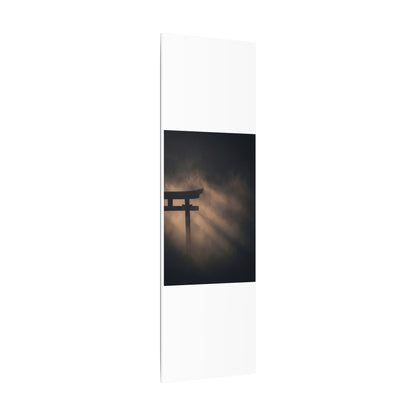 Torii Gate Shadow Zen Canvas Art | Bold Dark Japandi Art