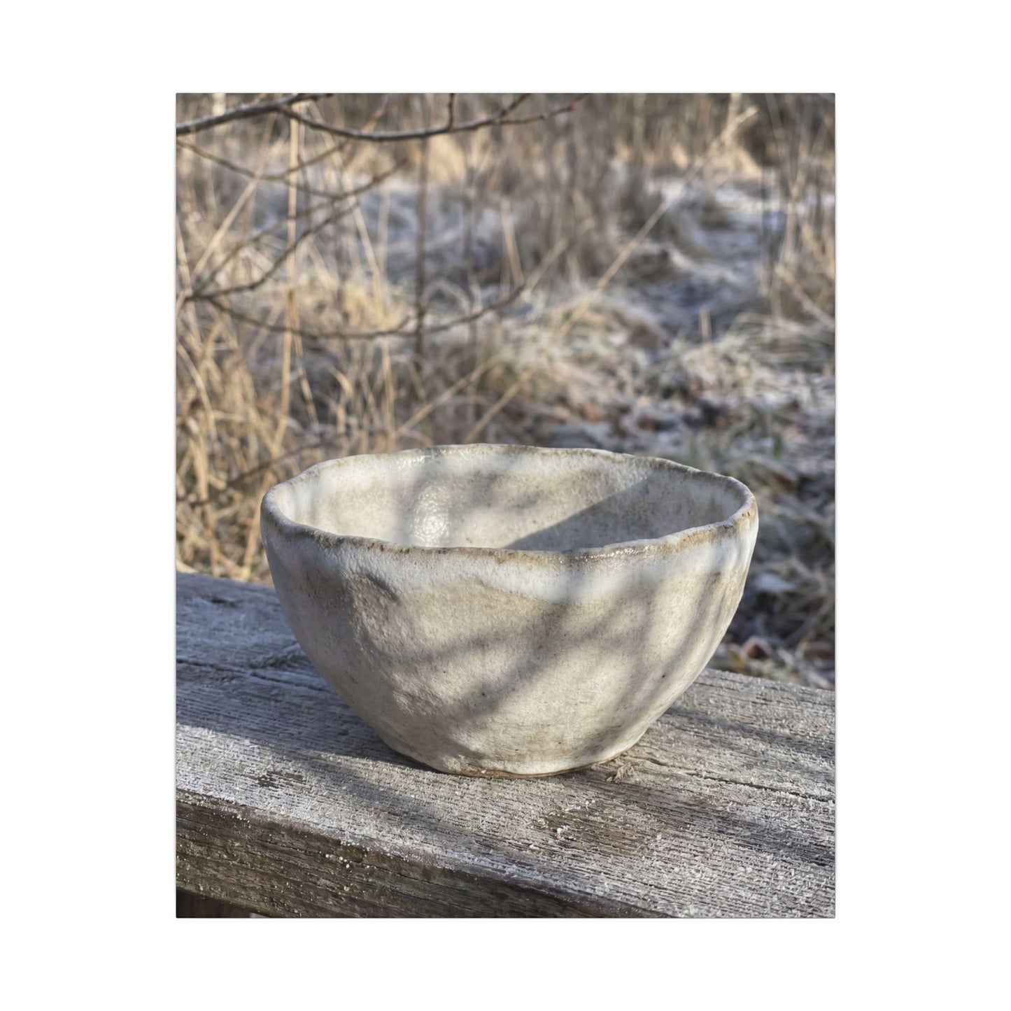 Dappled Ceramic Bowl Canvas Art - Japandi Fukinsei