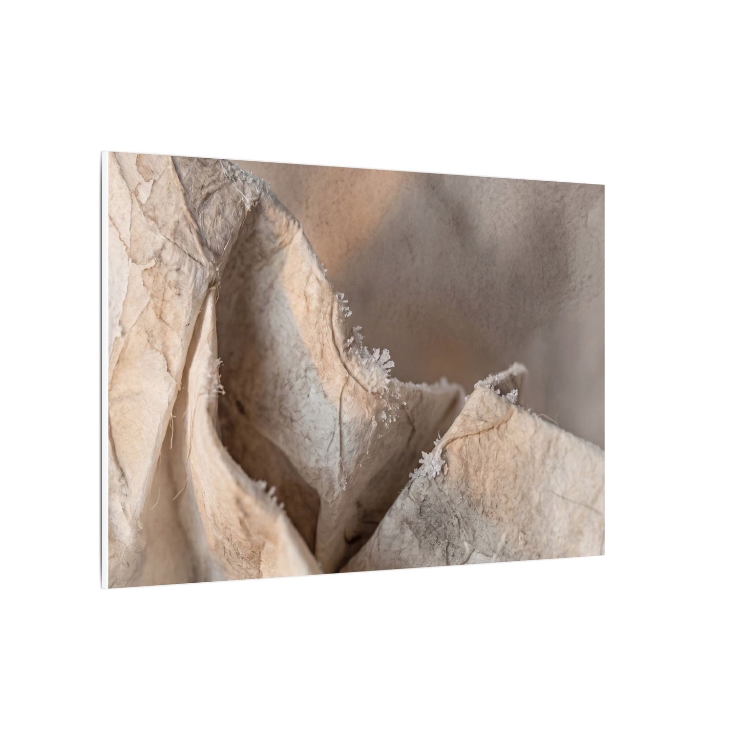 Japandi Paper Fold in Candlelight | Watercolor Canvas Art