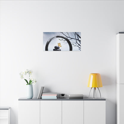 River Stones Spring Canvas Art | Zen Peaceful Design