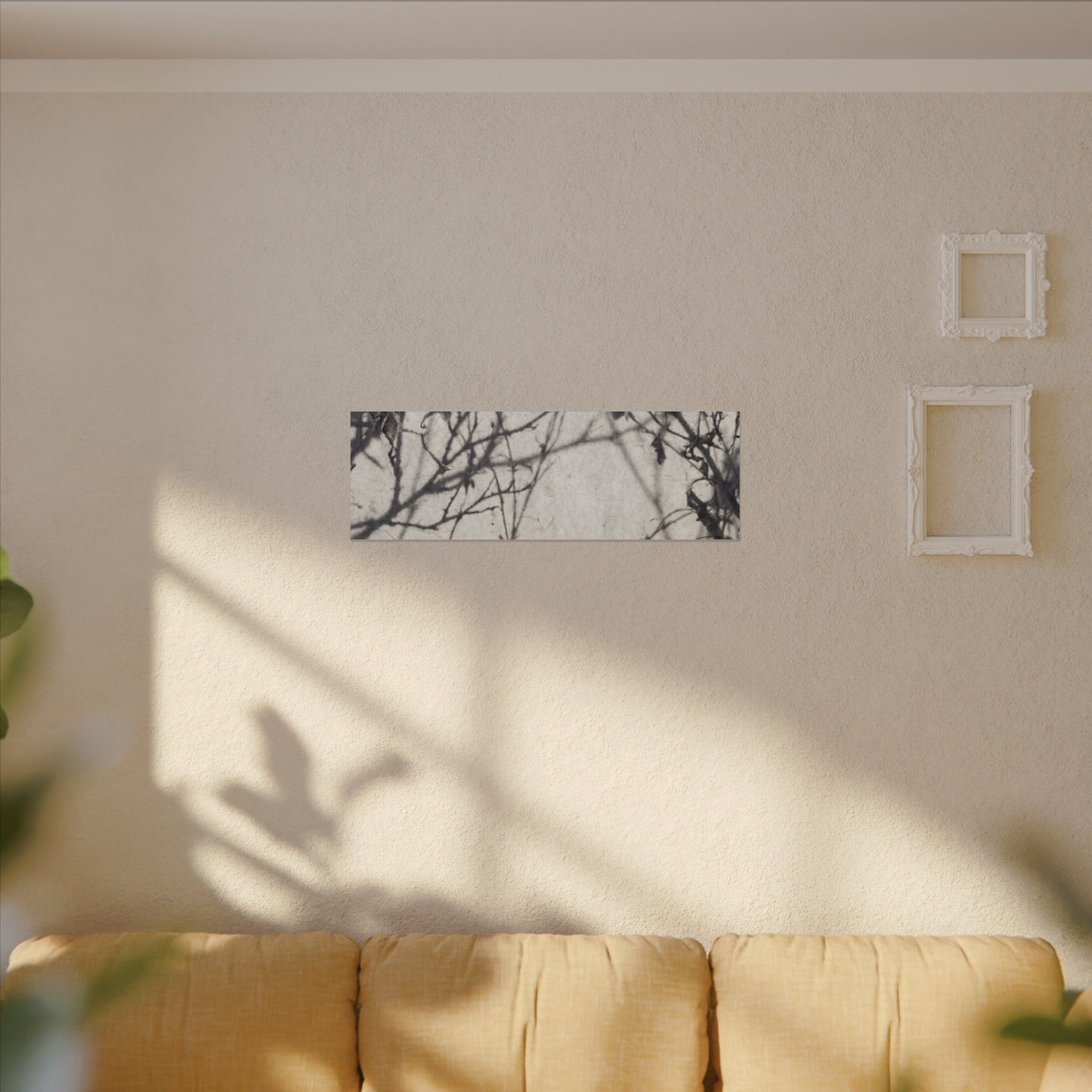Winter Shadow Play Japanese Pattern Canvas Art | Elegant Decor