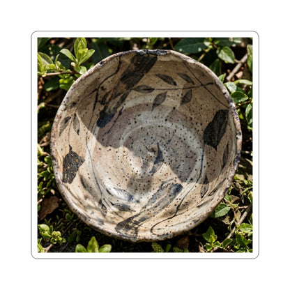 Japandi Ceramic Bowl in Dappled | Japanese Pattern Sticker