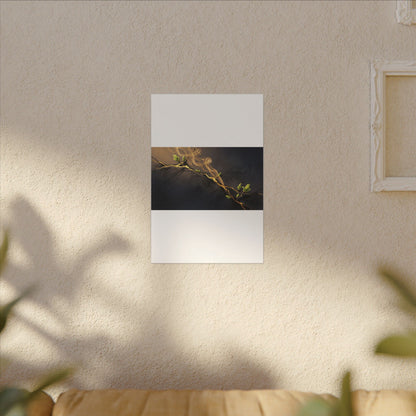 Spring Incense Smoke Gold Vein Canvas Art | Healing Decor