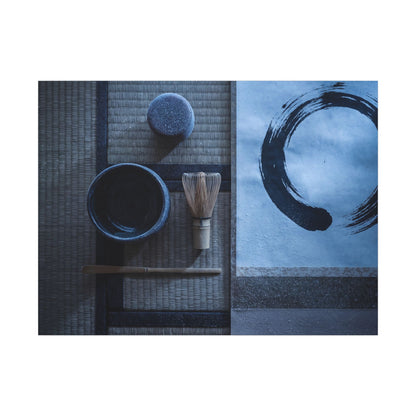Tea Ceremony Enso Canvas Art | Calm Zen Art