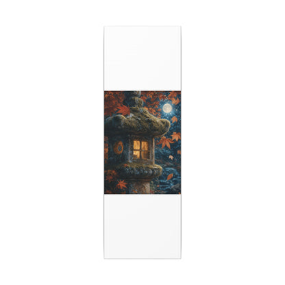 Autumn Stone Lantern Forest Whimsy Canvas Art | Earthy Decor