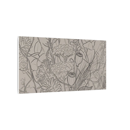 Summer Dried Flowers Minimal Line Canvas Art | Elegant Decor