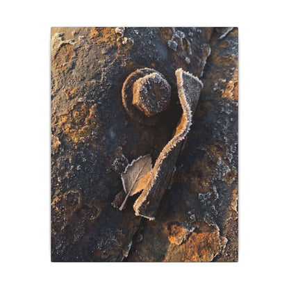 Moody Rust Patina Canvas Art - Moody Minimal Dark Japandi