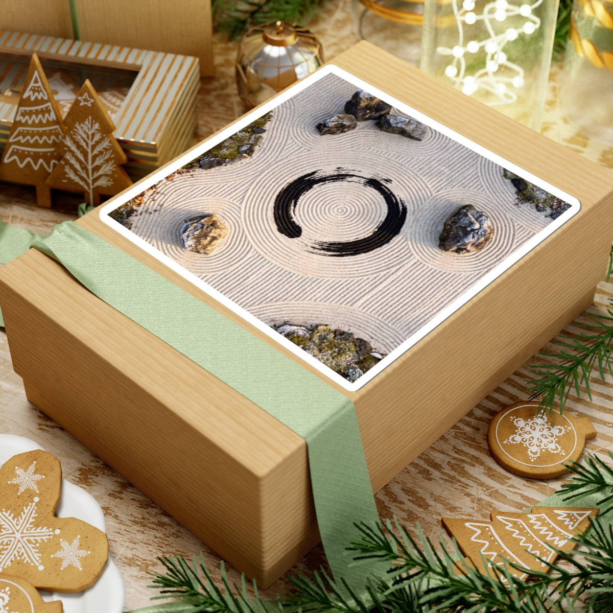 Rock Garden Enso Sticker | Calm Zen Art