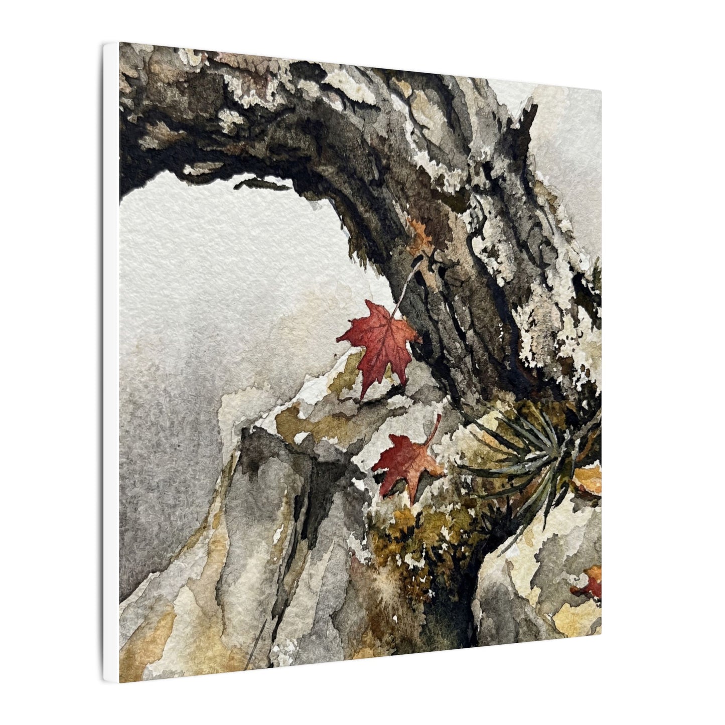 Pine Tree Autumn Canvas Art | Japandi Earthy Design