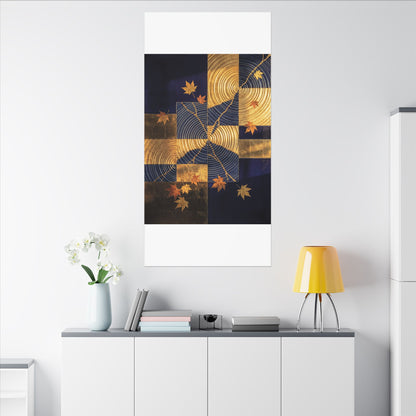 Autumn Water Ripple Crackle Gold Canvas Art | Artful Decor