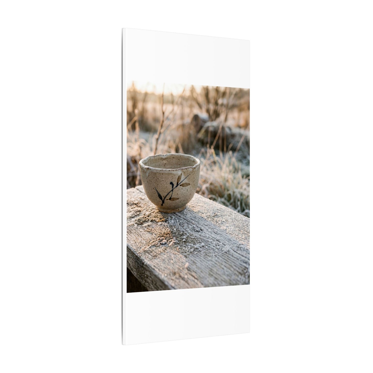 Golden Hour Ceramic Bowl Canvas Art - Japandi Ma