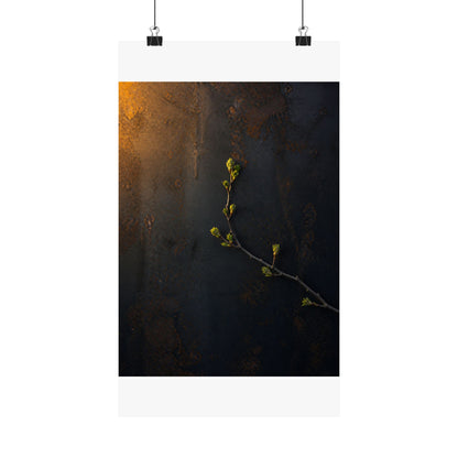 Bold Rust Patina Wall Art Print - Moody Minimal Dark Japandi