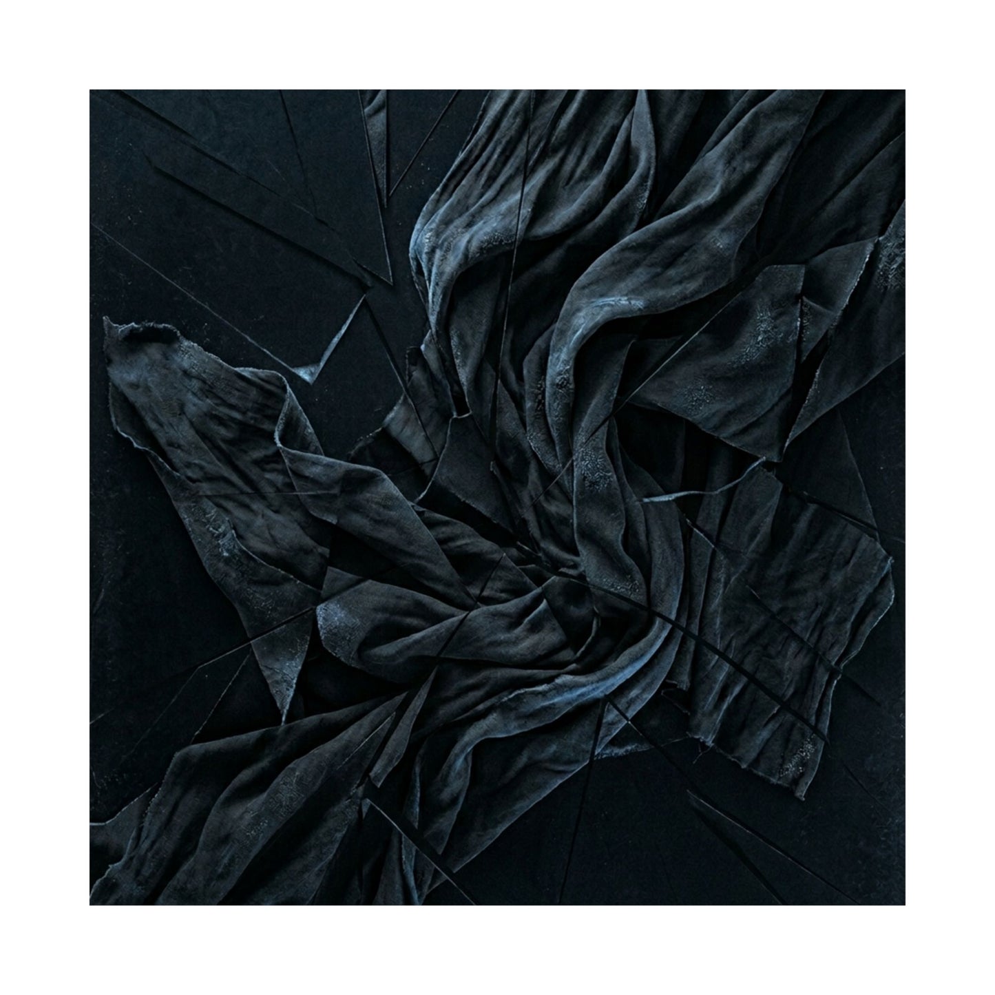 Silk Drape Wall Art Print | Winter Dark Japandi Moody Minimal Art