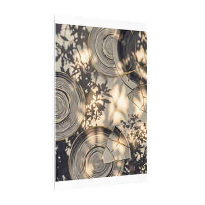 Healing Water Ripple Canvas Art - Gold Vein Kintsugi