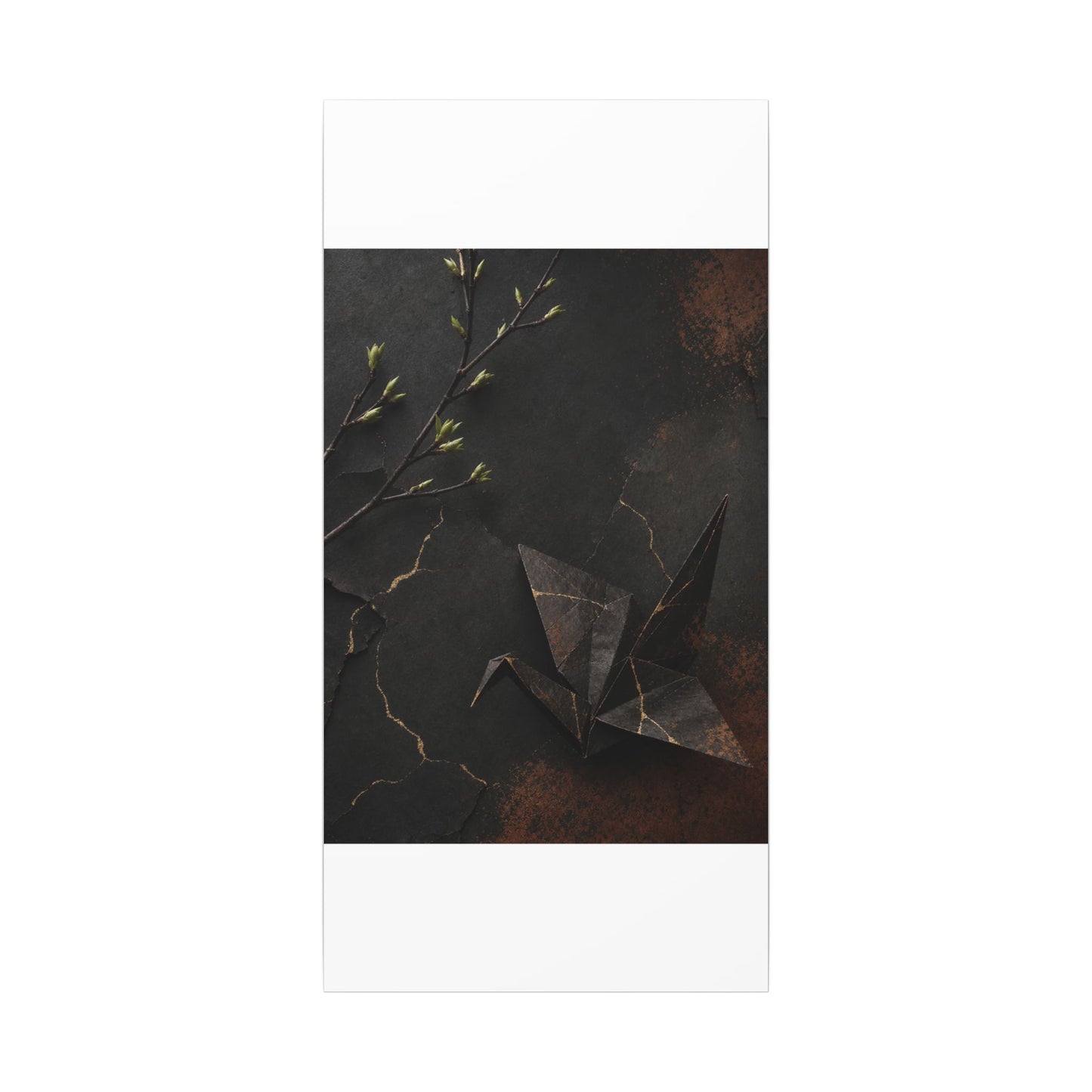Paper Fold Canvas Art | Spring Kintsugi Broken Beauty Art