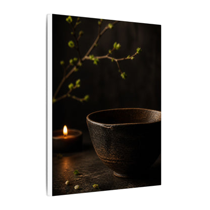 Moody Ceramic Bowl Canvas Art - Shadow Zen Dark Japandi
