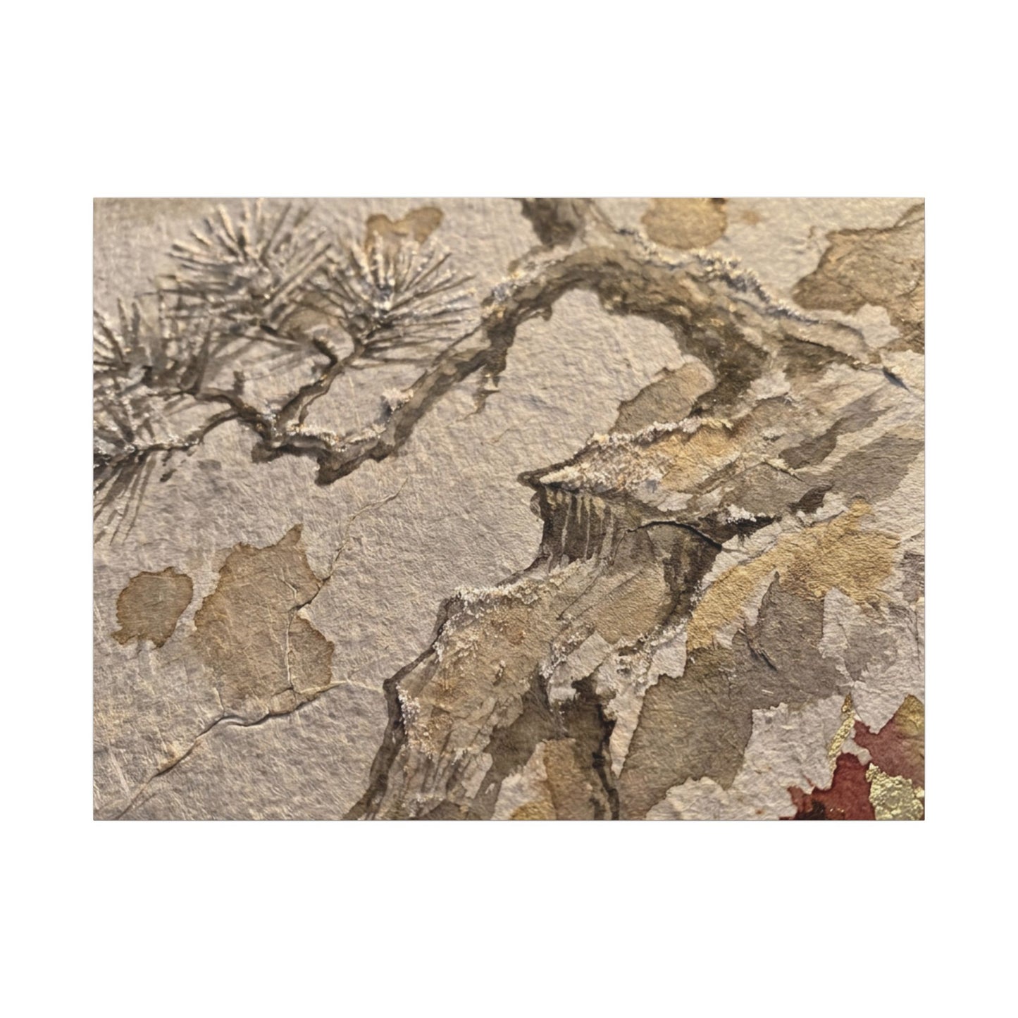 Pine Tree Canvas Art | Winter Japandi Japanese Pattern Art