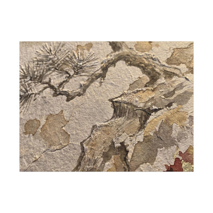 Pine Tree Canvas Art | Winter Japandi Japanese Pattern Art