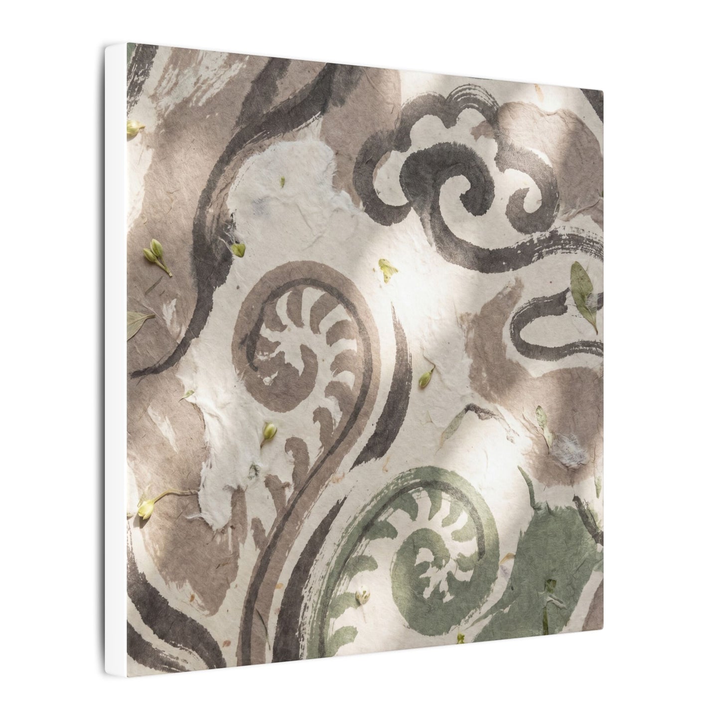 Dappled Ink Brushstroke Canvas Art - Japandi Ma