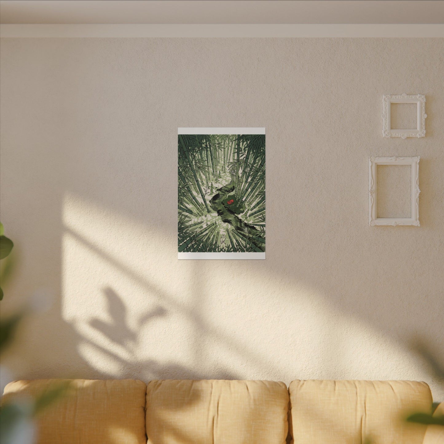 Peaceful Bamboo Grove Canvas Art - Ukiyo E Inspired Zen