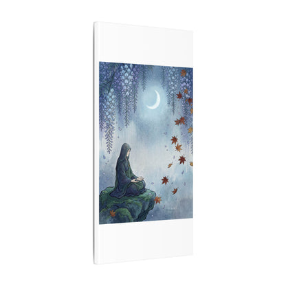 Zen Wisteria in Moonlight | Ukiyo E Inspired Canvas Art