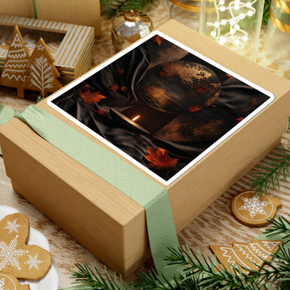 Candlelight Silk Drape Sticker - Dark Japandi Kanso