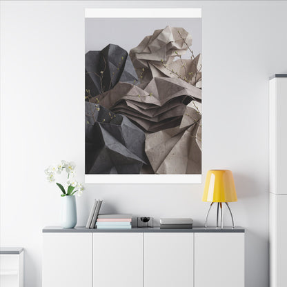 Neutral Paper Fold Canvas Art - Texture Japandi