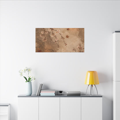 Cherry Blossom Canvas Art | Autumn Japandi Japanese Pattern Art