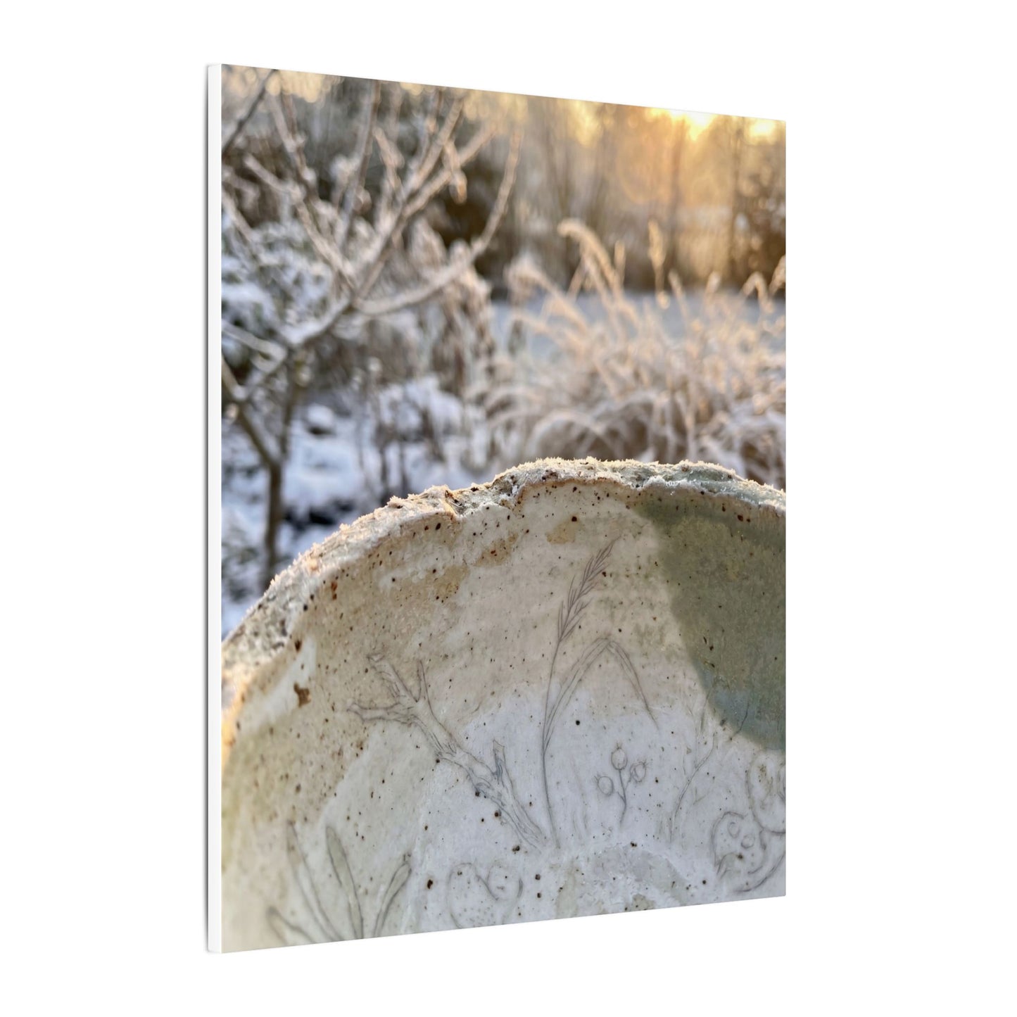 Ceramic Bowl Canvas Art | Winter Japandi Minimal Line Art