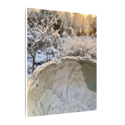 Ceramic Bowl Canvas Art | Winter Japandi Minimal Line Art