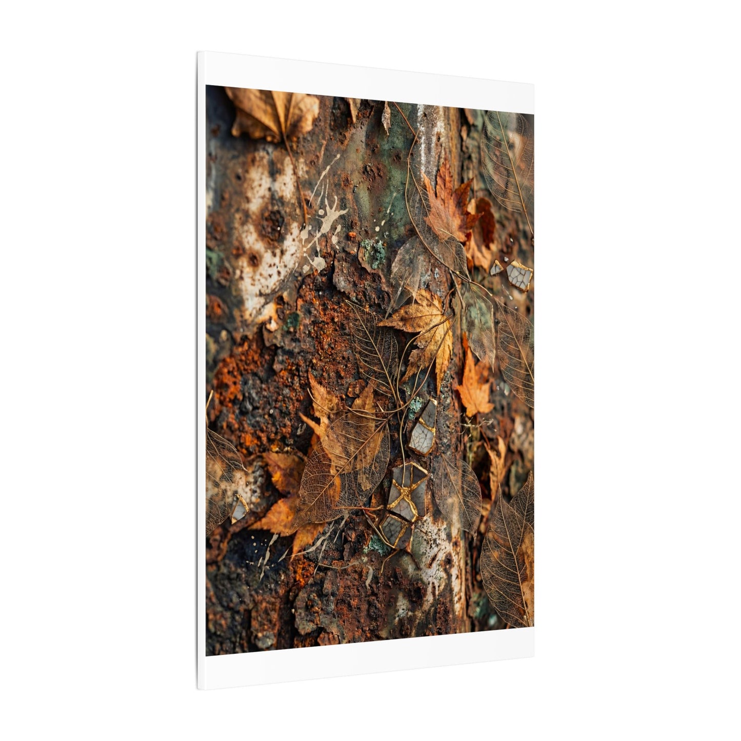 Rust Patina Canvas Art | Autumn Japandi Texture Art