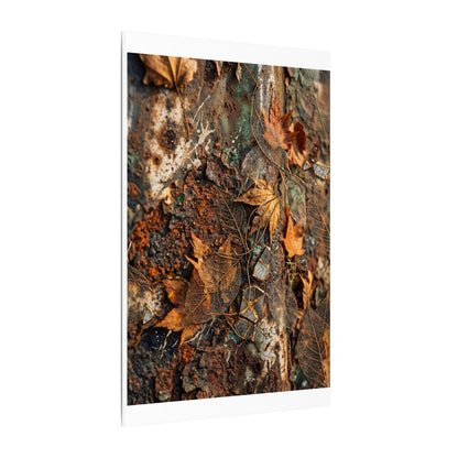 Rust Patina Canvas Art | Autumn Japandi Texture Art