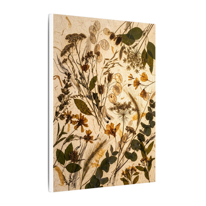 Dried Flowers Summer Canvas Art | Japandi Neutral Design