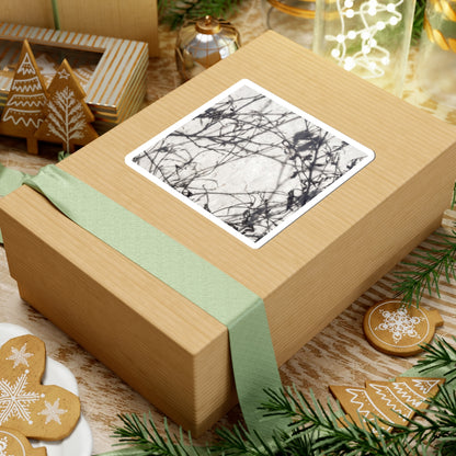 Shadow Play Sticker | Winter Japandi Japanese Pattern Art