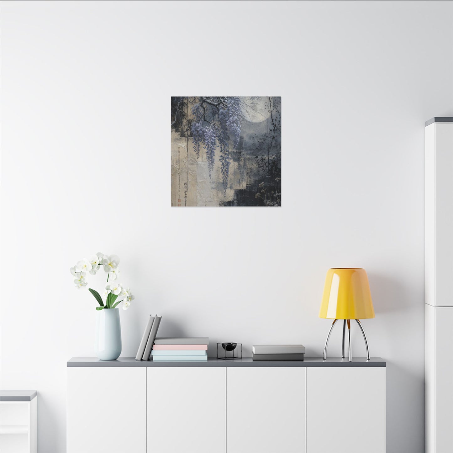 Winter Wisteria Texture Canvas Art | Elegant Decor