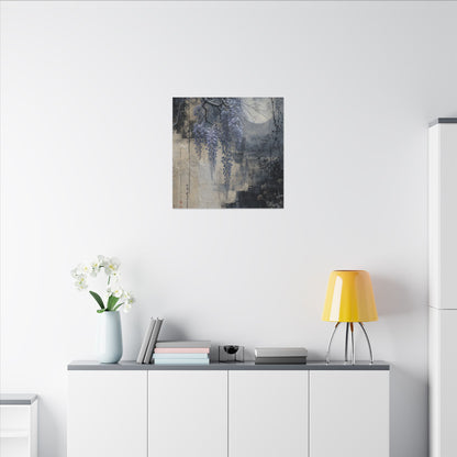 Winter Wisteria Texture Canvas Art | Elegant Decor