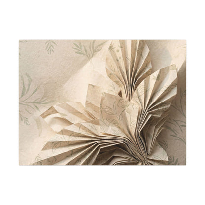 Paper Fold Summer Canvas Art | Japandi Neutral Design Art Print