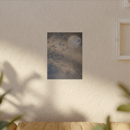 Shadow Play Canvas Art | Winter Japandi Japanese Pattern Art