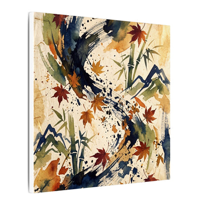 Golden Hour Ink Brushstroke Canvas Art - Zen Shibui