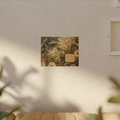 Spring Ocean Wave Herbarium Canvas Art | Nostalgic Decor