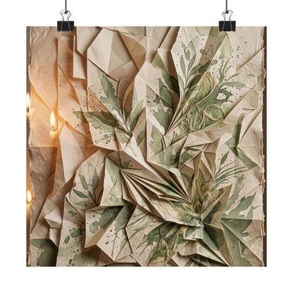 Cozy Paper Fold Wall Art Print - Texture Japandi Art Print