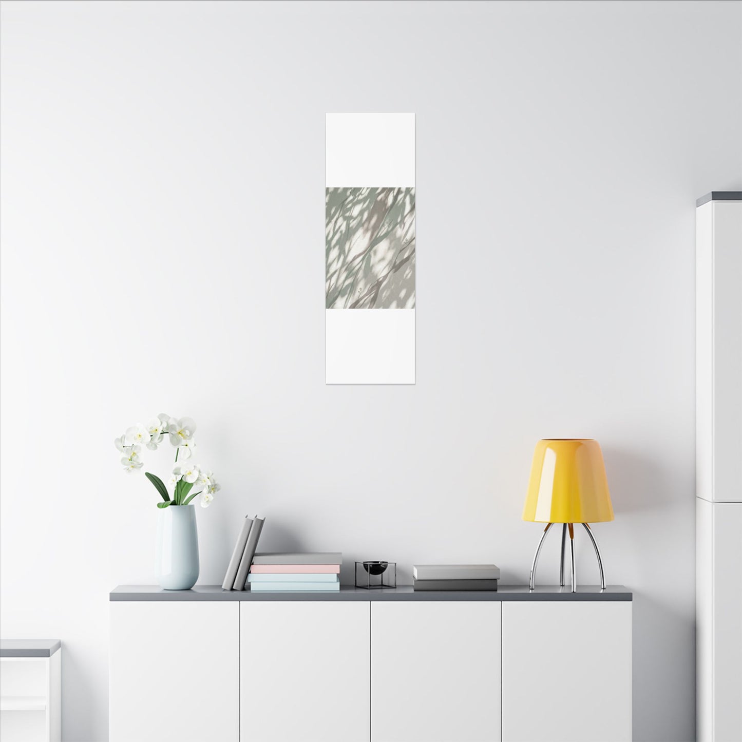 Japandi Shadow Play in Dappled | Japanese Pattern Canvas Art