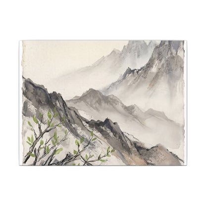 Spring Mountain Mist Texture Canvas Art | Warm Decor
