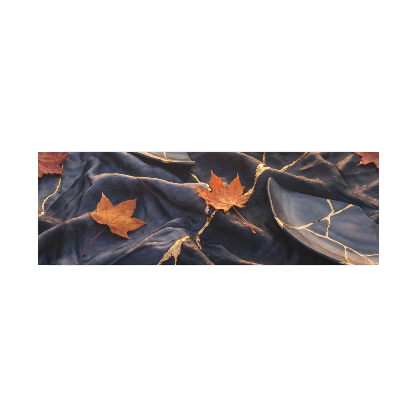 Golden Hour Silk Drape Canvas Art - Kintsugi Shibui