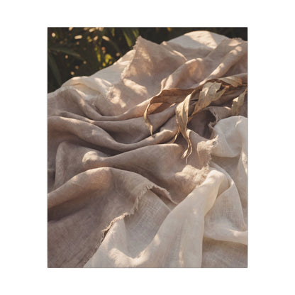 Silk Drape Summer Canvas Art | Japandi Neutral Design