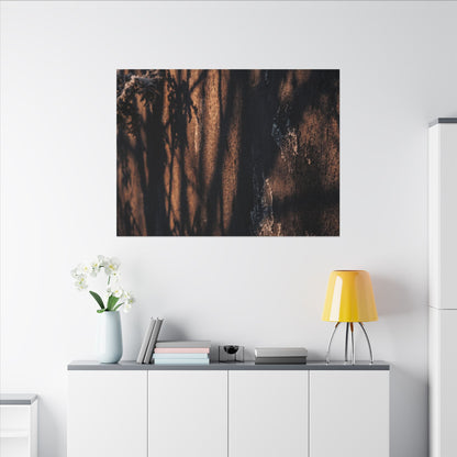 Golden Hour Shadow Play Canvas Art - Dark Japandi Fukinsei