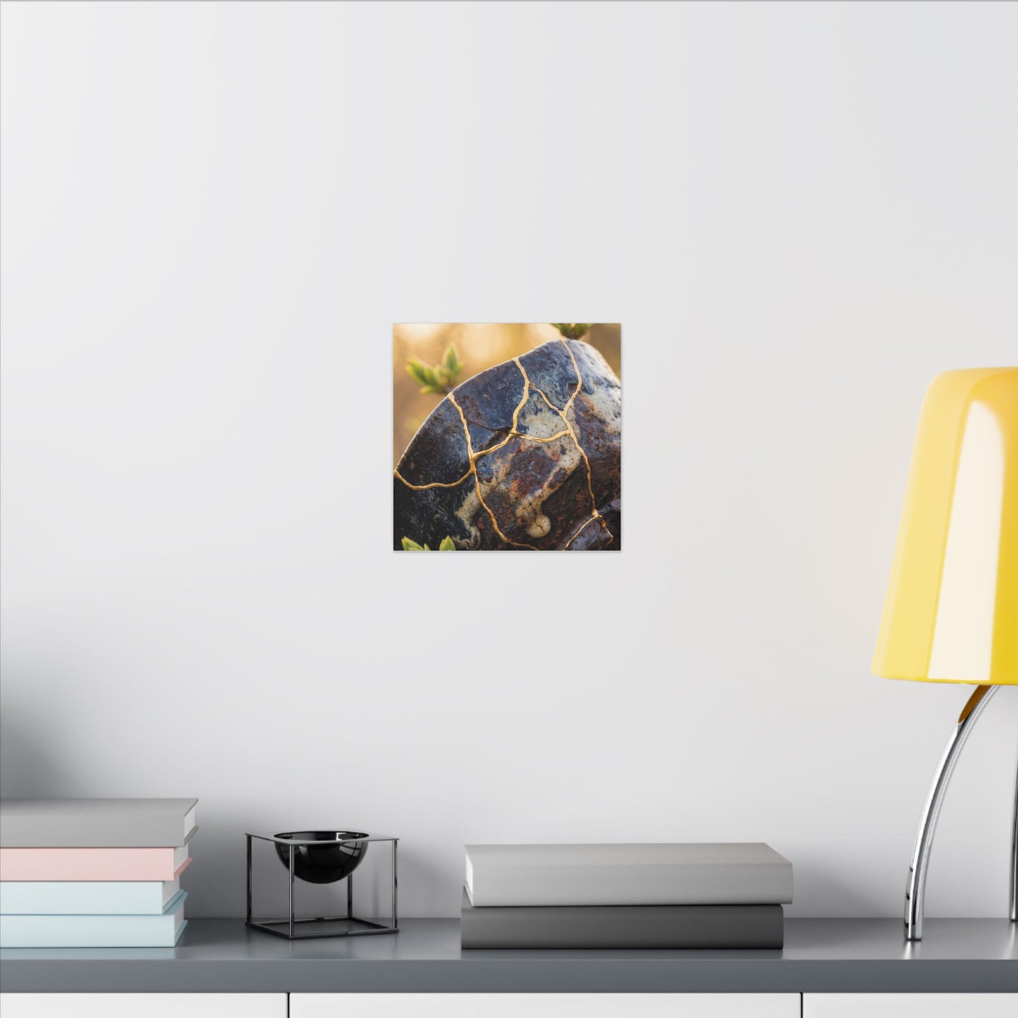 Fukinsei Rust Patina Canvas Art - Kintsugi Gold Repair