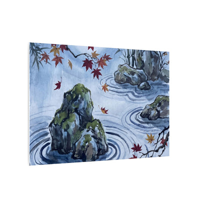 Rock Garden Autumn Canvas Art | Zen Tranquil Design