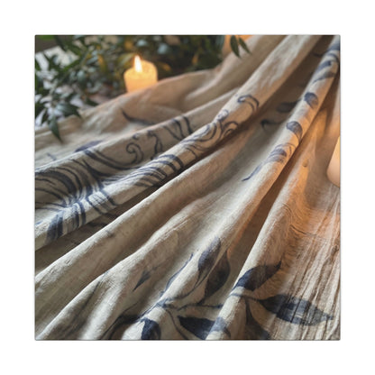 Fukinsei Silk Drape Canvas Art - Japandi Japanese Pattern