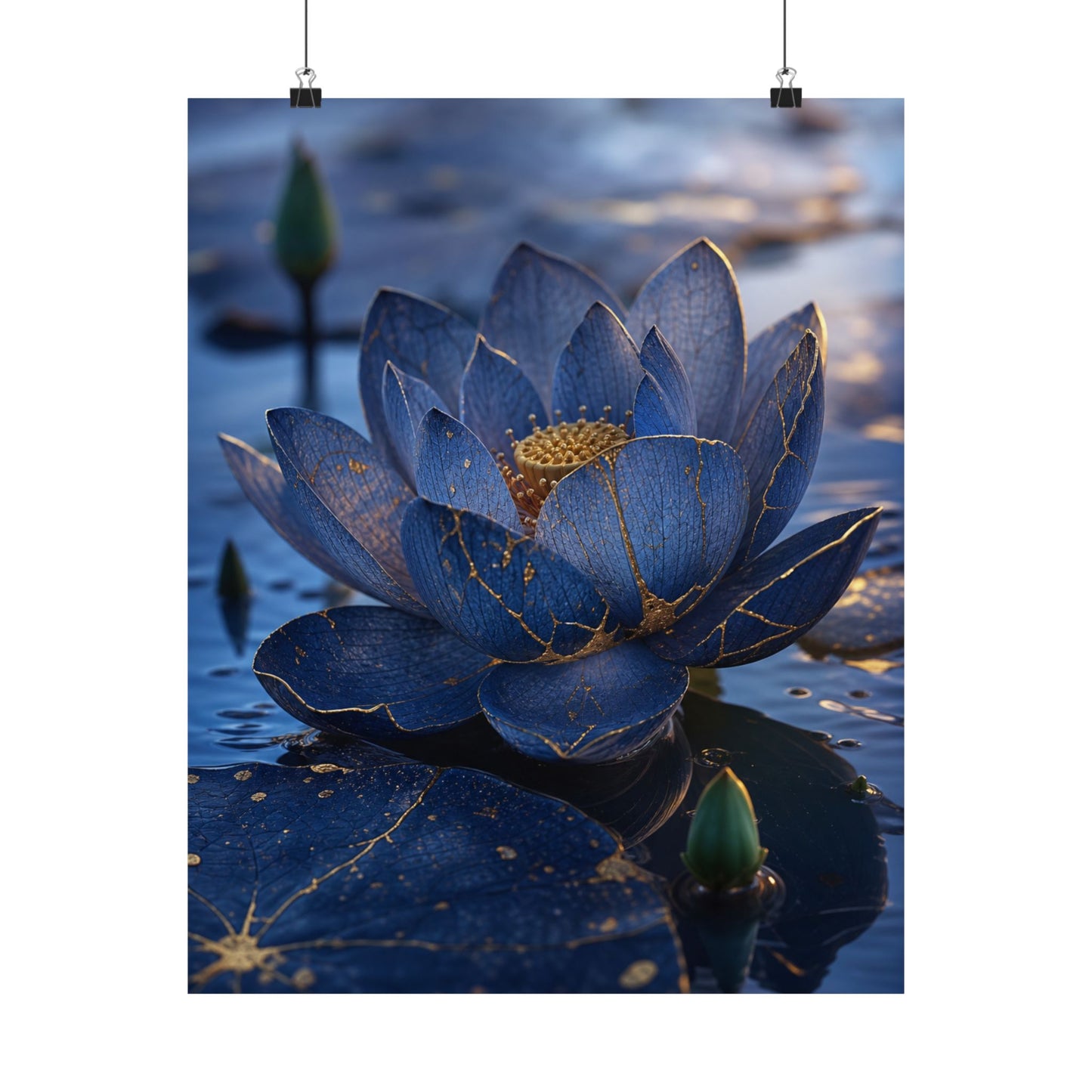 Dawn Lotus Flower Wall Art Print - Kintsugi Mono No Aware